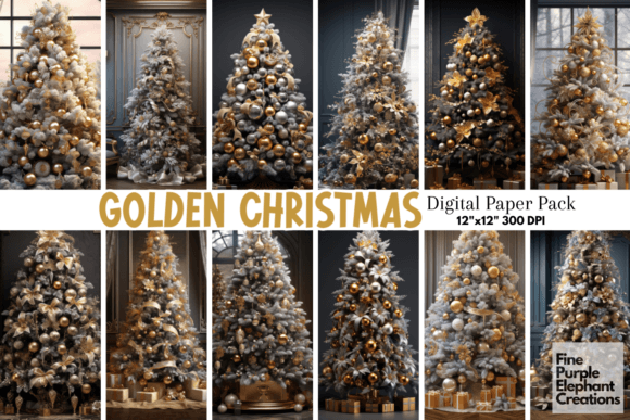 Download Gold and Silver Christmas Tree | Holiday - Silver christmas tree Collection