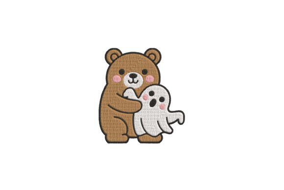 Download Cute Bear Hugging Friendly Ghost - Friendly ghost Collection