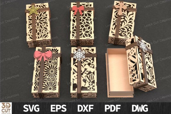 Download Gift Box Bundle Laser Cut SVG Set - Premium Resources