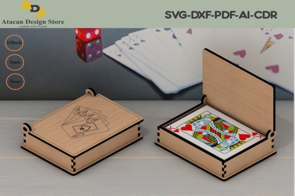 Download Wooden Playing Card Box / Laser Cut Box - Premium Bundle