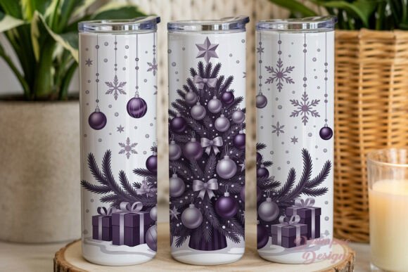 Download Purple Silver Christmas Tree 20oz Tumble - Silver christmas tree Collection