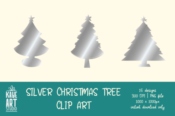 Download Silver Christmas Tree Clip Art - Silver christmas tree Collection