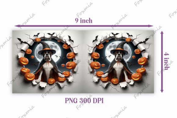 Download 3D Halloween Boxer Dog Mug Wrap PNG - Box Collection