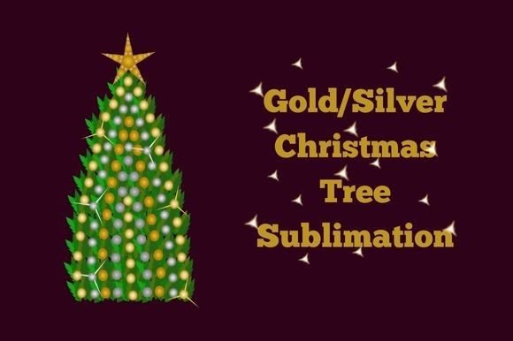 Download Gold Silver Christmas Tree Sublimation - Silver christmas tree Collection