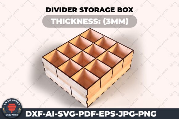 Download Laser Cut Divider Storage Box Organizer - Premium Resources