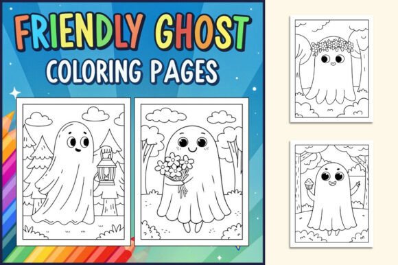 Download Friendly Ghost Coloring Pages for Kids - Friendly ghost Collection