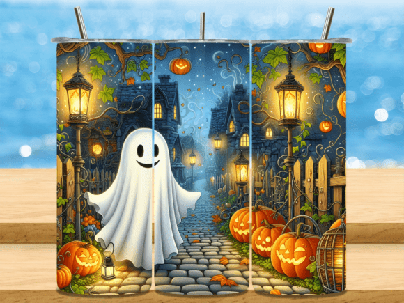 Download Friendly Ghost Path Lanterns Tumbler PNG - Friendly ghost Collection