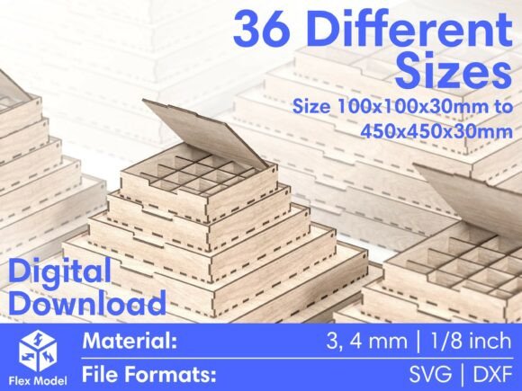 Download Laser Cut Box SVG DXF Files - Premium Resources