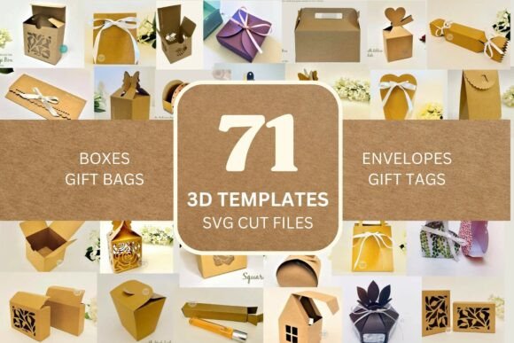 Download 71 SVG Box Templates - Cricut SVG Files - Premium Bundle