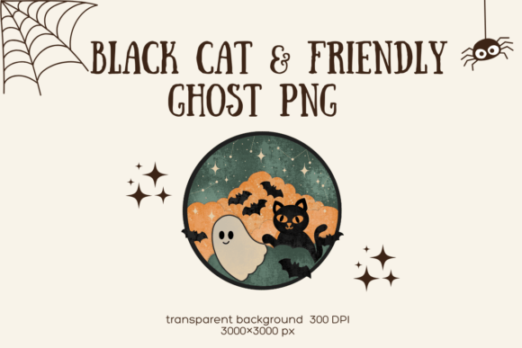Download Black Cat &amp; Friendly Ghost PNG - Friendly ghost Collection