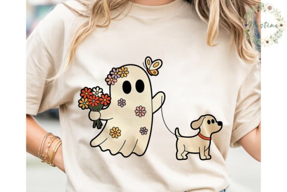 Download Friendly Ghost Dog Floral PNG Clipart - Friendly ghost Collection
