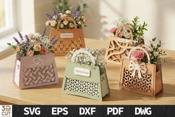 Download Floral Handbag Flower Box Bundle SVG - Premium Resources